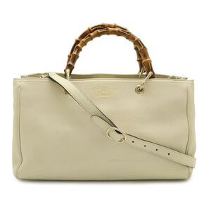 Gucci Bamboo Shopper Leather Tote Bag